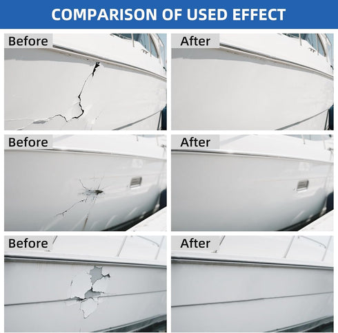 FENFANDAS Fiberglass Boat Repair Kit White, Gel Coat Repair Kit for Boats, Marine Fiberglass Repair Kit for Boats