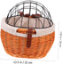 Woven Rattan Bike Basket Front Storage Basket for Pets and Groceries Wicker Design Breathable Comfortable Pet Carrier