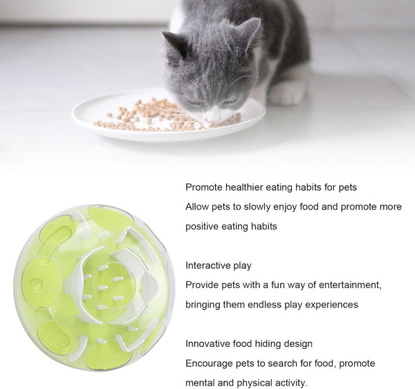 Pssopp Cat Mental Stimulation Toys Interactive Cat Puzzle Feeder, Kitten Stimulating Enrichment Slow Feeding Food