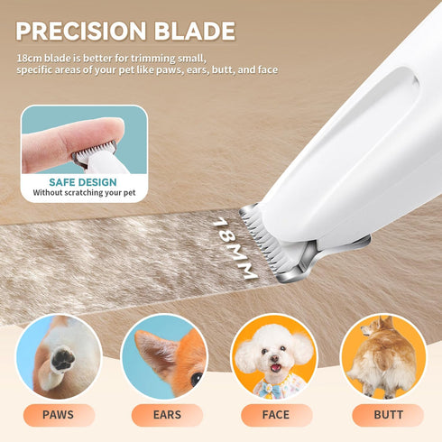 2026 Trimmer, Trimmer IP68 Trimming New Pet Precision Dog Paw with LED Light, Low Noise, Waterproof, Dual-Speed Motor