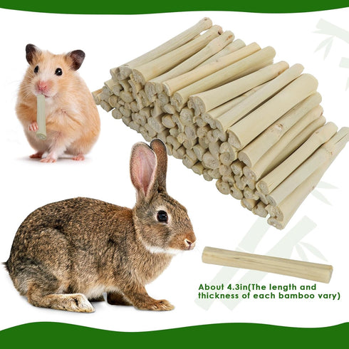 1000g Chinchilla BWOGUE Pet Snacks Sweet Bamboo Chew Toy for Squirrel Rabbits Guinea Pigs Hamster