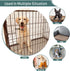 Large Dog Crate Pad, 36 inch Memory Foam Dog Kennel Bed, Soft Flannel Washable Anti Slip Puppy Sleeping Mat, Brown