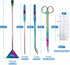 hygger 6-in-1 Long Aquarium Aquascaping Tools Kit, Premium Stainless Steel Tweezers, Scissors, Spatula, Tool Holder