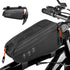 WOTOW Top Tube Bike Bag - Water Resistant Reflective Bicycle Front Frame Bag with Two Side Pockets