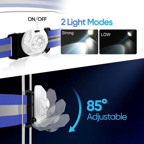 LED Reflective Running Vest Lights for Runners, USB Rechargeable Safety Lights with Front Light, 7 Colors, Three Light