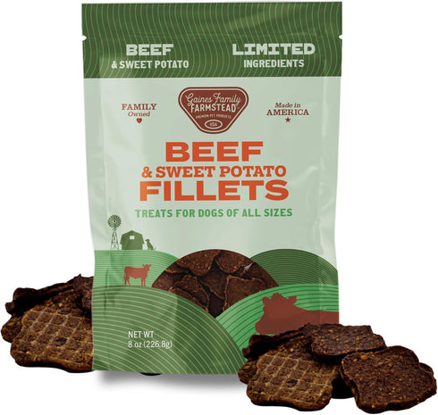 Gaines Family Farmstead Beef & Sweet Potato Fillets for Dogs - 8