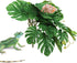 Hermit Crab Climbing Toy, Hanging Plastic Simulated Turtle Leaf Plant with Suction Cup for Reptile Tank Habitat Decor