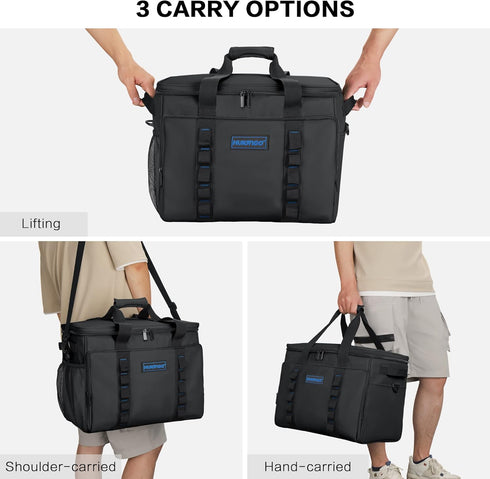 Hulongo Soft Insulated Cooler Bag Collapsible Large Travel Coolers Soft Sided Coolers Ice Chest, Leakproof, Waterproof