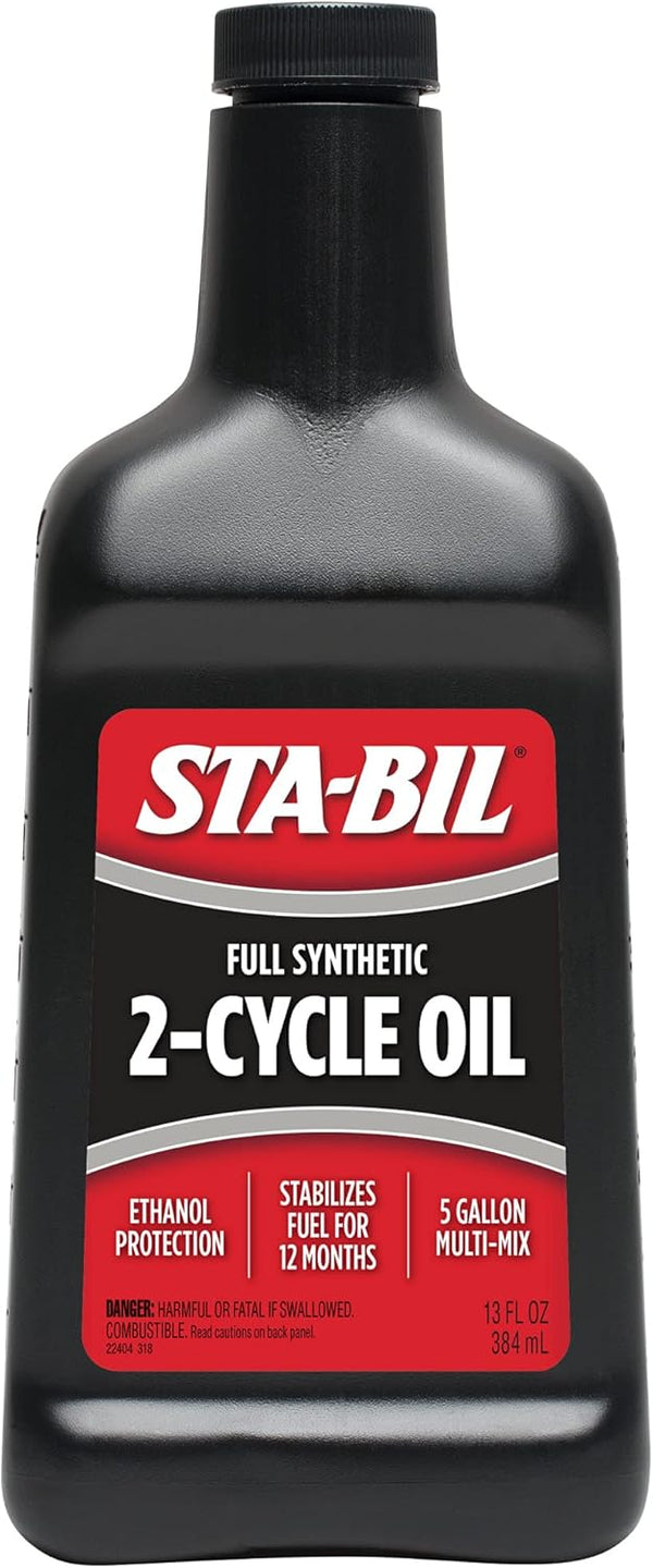 STA-BIL Full Synthetic 2-Cycle Oil with Fuel Stabilizer, 5 Gallon Multi-Mix, 50:1/40:1 Ratios