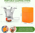 Portable Camping Stove, Specialized Backpacking Stove with Piezo Ignition, Wind-Resistance for Outdoor Cooking