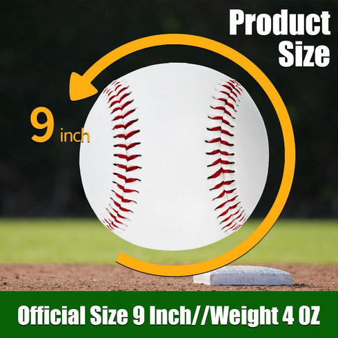 Official Size Baseballs 12 Ball Pack for Youth/Kids, League Play, Pitching, Batting, Fielding, Autograph