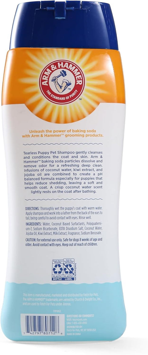 Arm & Hammer Tearless Puppy Shampoo, Gentle & Effective Coconut Water Scent Shampoo for Dogs & Puppies