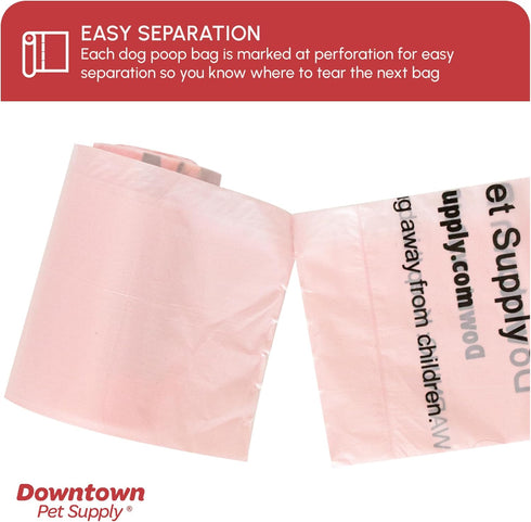 500 Count 12.5" 8.5" Downtown Pet Supply Scented Poop Bags for Dogs with Dispenser, - Leak-Proof Dog Waste Bags