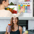 Vesici 12 Set 18 oz Clear Glass Water Bottles, Reusable Juicing Bottles with Protection Sleeve and Leak Proof Lids