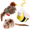 Gigwi Interactive Cat Toys, Animal Sound Bird/Mouse/Bee Interactive Squeaking Toys for Cats