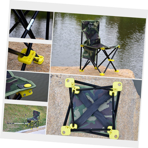 Garneck Oxford Cloth Steel Frame Sturdy Lightweight Outdoor Folding Chair for Hiking Fishing Camping Beach Travel