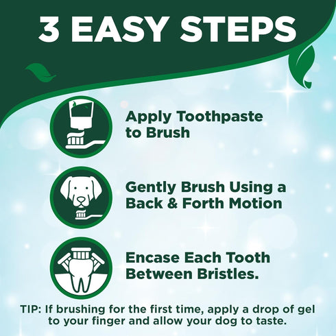 Vet's Best Dog Toothpaste & Dog Toothbrush, Dental Kit, Plaque Remover for Teeth, Whitens Teeth, Freshens Canine