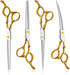 Dog Grooming Scissors,Chunkers Shears and Thinning Shears with Safety Round Tips, Sharp