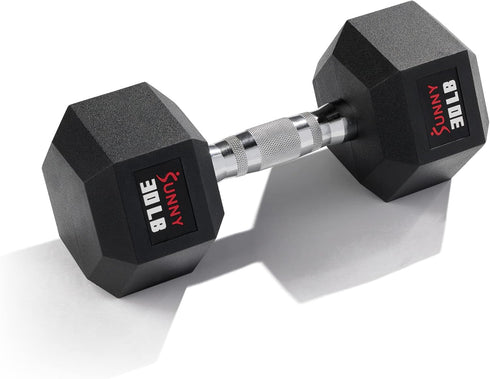 Sunny Health & Fitness Core Fit Hex Dumbbell, 5 to 50 LBS for Strength Training and Workouts