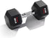 Sunny Health & Fitness Core Fit Hex Dumbbell, 5 to 50 LBS for Strength Training and Workouts