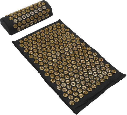2pcs Portable Acupressure Yoga Mat and Pillow Set with Storage Bag Lightweight