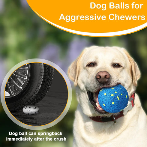 Jenaai 12 Pcs Dog Balls for Aggressive Chewers - 2.9 Inch Indestructible Bouncy Floating Balls for Dogs
