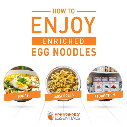#10 11 30-Year Emergency Essentials Egg Noodle Pasta Can | Long Term Emergency Food Supply | Shelf Stable Survival Meal