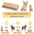 Wooden Deshedding Brush & Nail Clipper for Dogs Cats, 2-in-1 Grooming Kit for Short/Long Hair with Storage Box