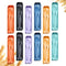 Reusable Travel Utensils Set with Case, 12 Sets Wheat Straw Portable Cutlery, Eco-Friendly BPA Free Lunch Tableware for
