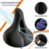 ROCKBROS Comfort Bike Seat, Soft Wide Saddle for Men and Women, Dual Shock Absorbing with Reflective Strip