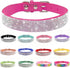 Hotlion Bling Rhinestone Dog Collar, Cute Dazzling Crystal Diamond Collars for Small Dogs, Boys, Girls (Pink, L)