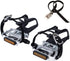 YBEKI Bike Pedals with Clips and Straps, 9/16-Inch Spindle Resin/Alloy for Exercise and Outdoor Bicycles
