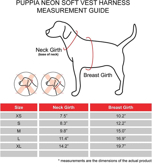Puppia Neon Soft Vest Harness, Step-in No Choke No Pull Walking Training for Small and Medium Dog, Green, Medium