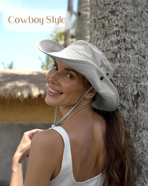 FURTALK Packable Sun Hats for Men Women, Wide Brim UV Protective Bucket Hat UPF 50+ for Fishing Hiking