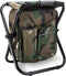 Kikerike Folding Stool Backpack Cooler Bag, Insulated Camping Chair with Front Pocket for Outdoor Events