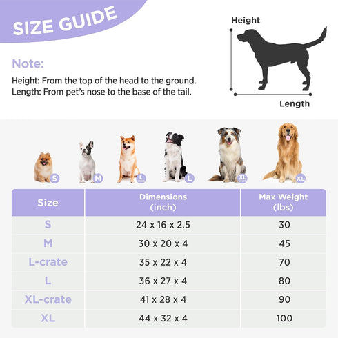 Lesure Dog Beds, Large Sized Dog-Thick Shredded Foam Pet Bed, Indoor with Removable Cover, Cute Modern Fuzzy Plush,