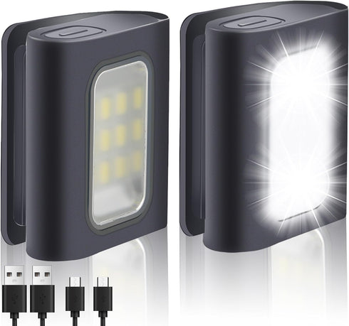 Running Light, 2Pack USB Rechargeable Reflective Running Gear for Runners, Clip on LED Lights for Outdoor Adventure