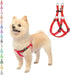 PUPTECK No Pull Dog Harness, Soft Adjustable Nylon Step-in Puppy Vest for Outdoor Walking, X-Small Red