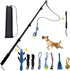 Flirt Pole for Dogs, Interactive Toys Tug-of-war for Dogs, Four-Section Retractable Adjustable