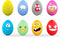 SCHITEC 8 Pack Squeaky Dog Toys, Soft Animal Rubber Interactive Fetch Ball Set, 2.5” Bouncy Egg for Small Medium Pets