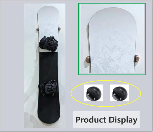 Ski Wall Mount, Indoor Display Rack for Ski Board, Wall Mounted Storage, Home and Garage Snowboard Storage (4 PCS)