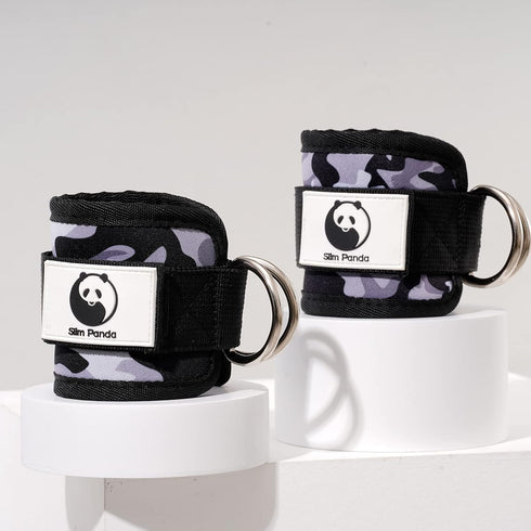 Slim Panda Ankle Strap for Cable Machine, Adjustable Ankle Cuff for Kickbacks, Glute Workouts, Leg Extensions