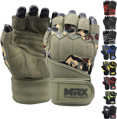 MRX Weightlifting Gloves for Men Workout Gloves Mens Wrist Support Lifting Gloves