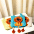Dog Tote Bag with Zipper - Cat Shoulder Carrier, Lion-Shaped Pet Canvas Bag for Daily Use, Walking, Travel (L, Dark