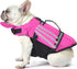 Wings Dog Life Jacket Adjustable Vest with Chin Float, Reflective Stripes, Rescue Handles, High Buoyancy Swim Float