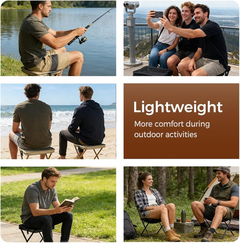 Backpack 2026 Foldable Stool, Portable Folding Camp Stool, Foldable Chair can Turned Into a Satchel, Lightweight Seats