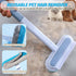 4 in 1 Pet Hair Remover Tool, 17-Inch Long Handle Brush for Deep Cleaning Carpet, Couch, Furniture