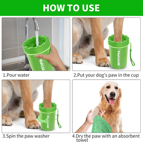 Dog Paw Cleaner, Paw Buddy Muddy Paw Washer for Small and Medium Breed Dogs and Cats (with 3 Absorbent Towels)