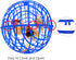 15.7" Ball-Shaped Movable Chicken Coop,Pigeon Rabbit Duck Safe Walking Net,Preventing Trampled by Horse,Predation by