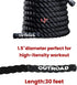 Outroad Battle Rope, 1.5" Diameter 30ft Poly Dacron Workout Training Heavy Rope for Crossfit Home Gym & Fitness